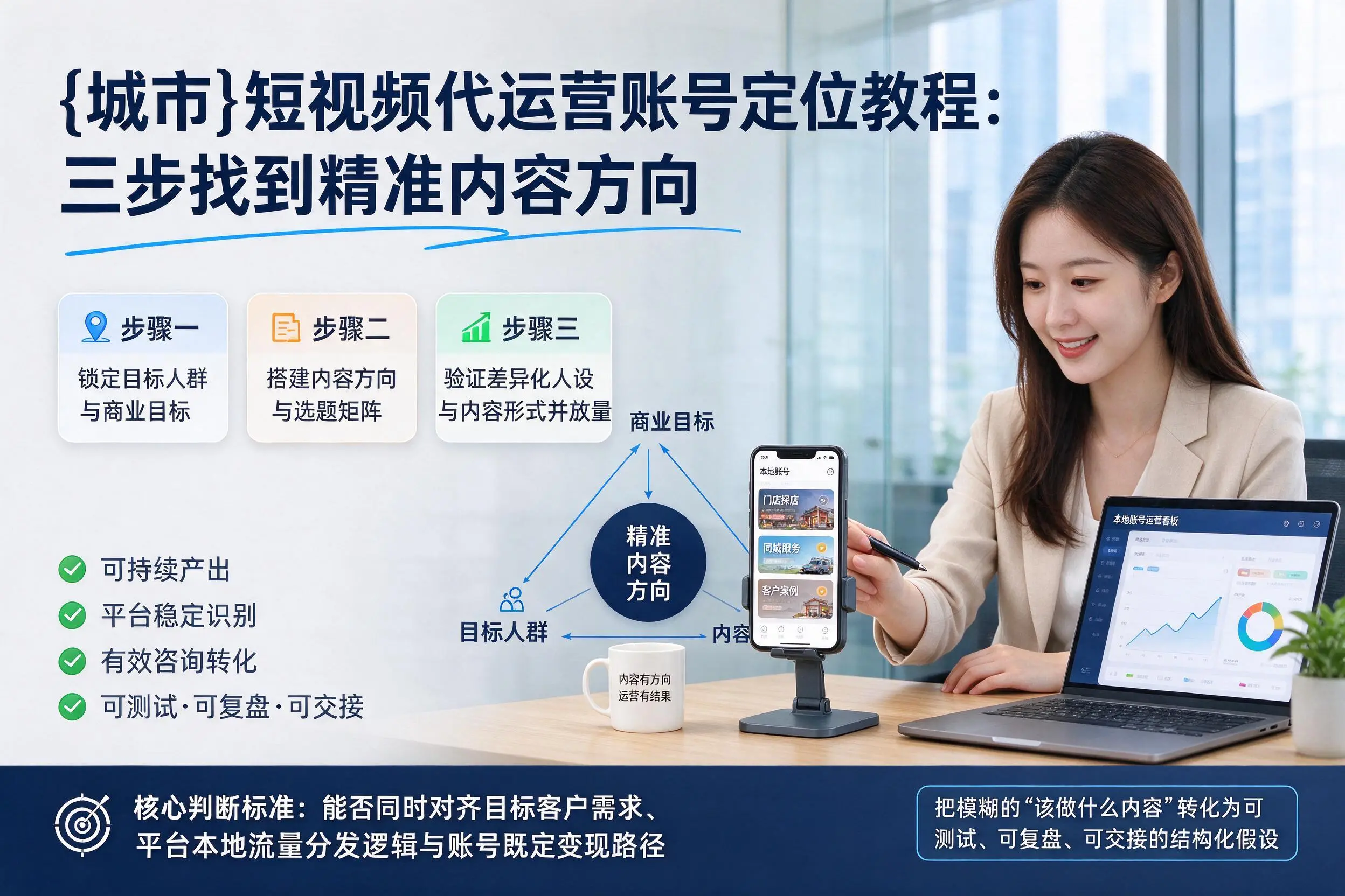 荆州短视频代运营账号定位教程：三步找到精准内容方向