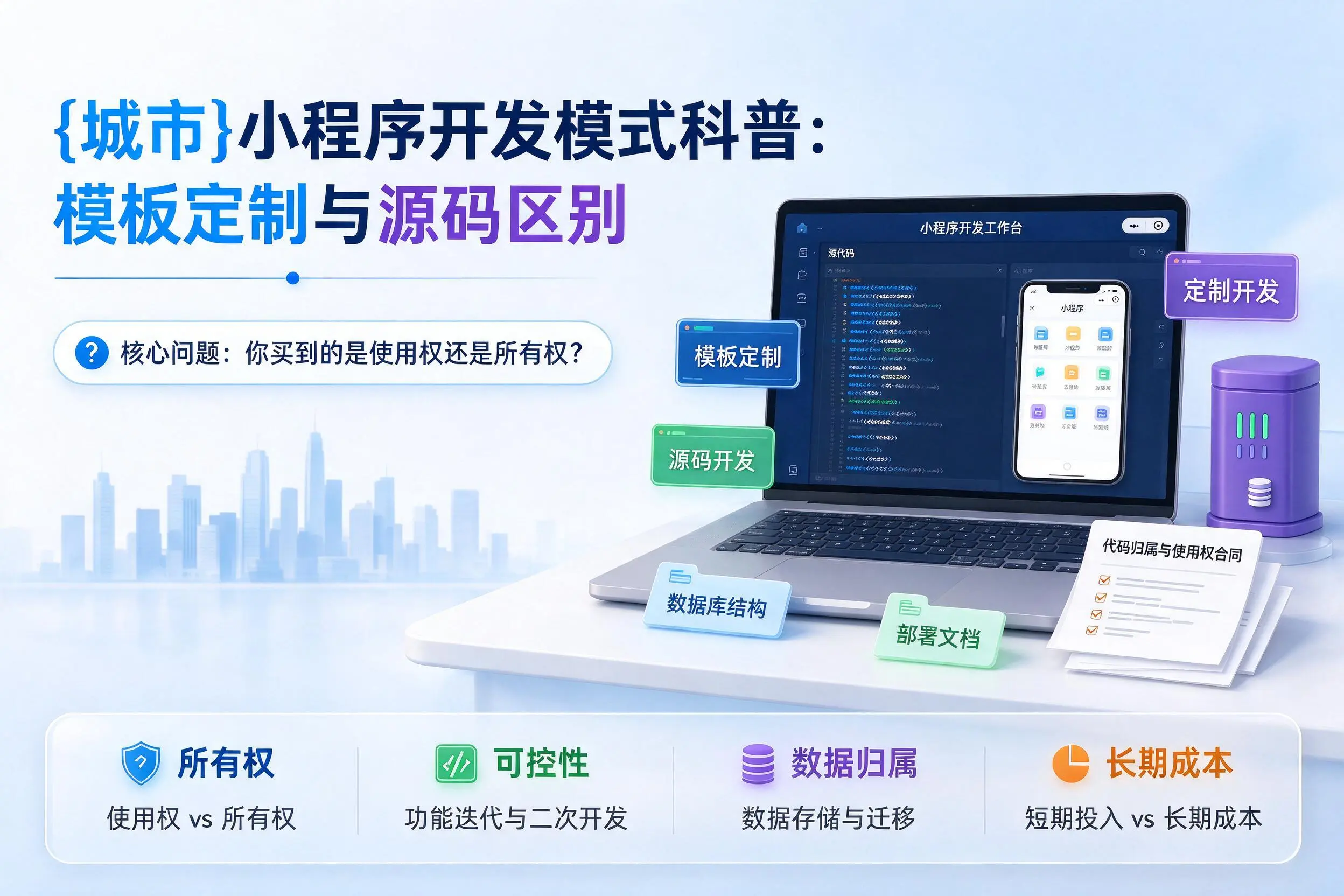 荆州小程序开发模式科普:模板定制与源码区别