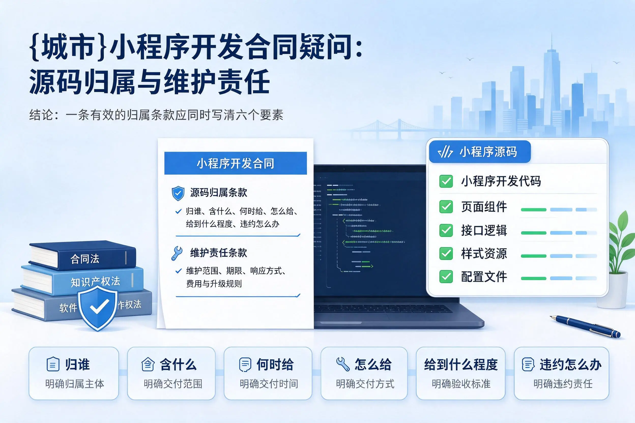 荆州小程序开发合同疑问：源码归属与维护责任