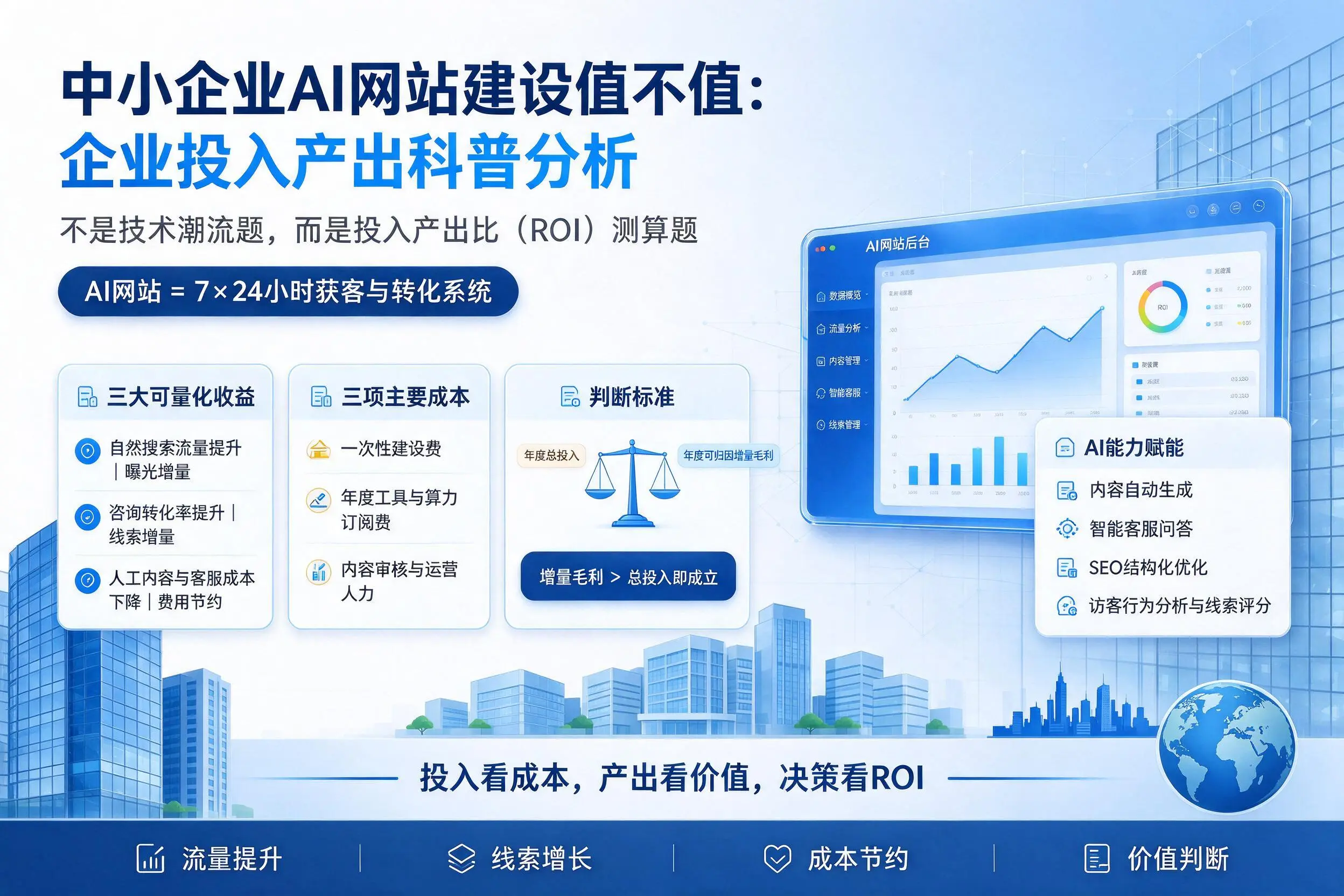 中小企业AI网站建设值不值：荆州企业投入产出科普分析