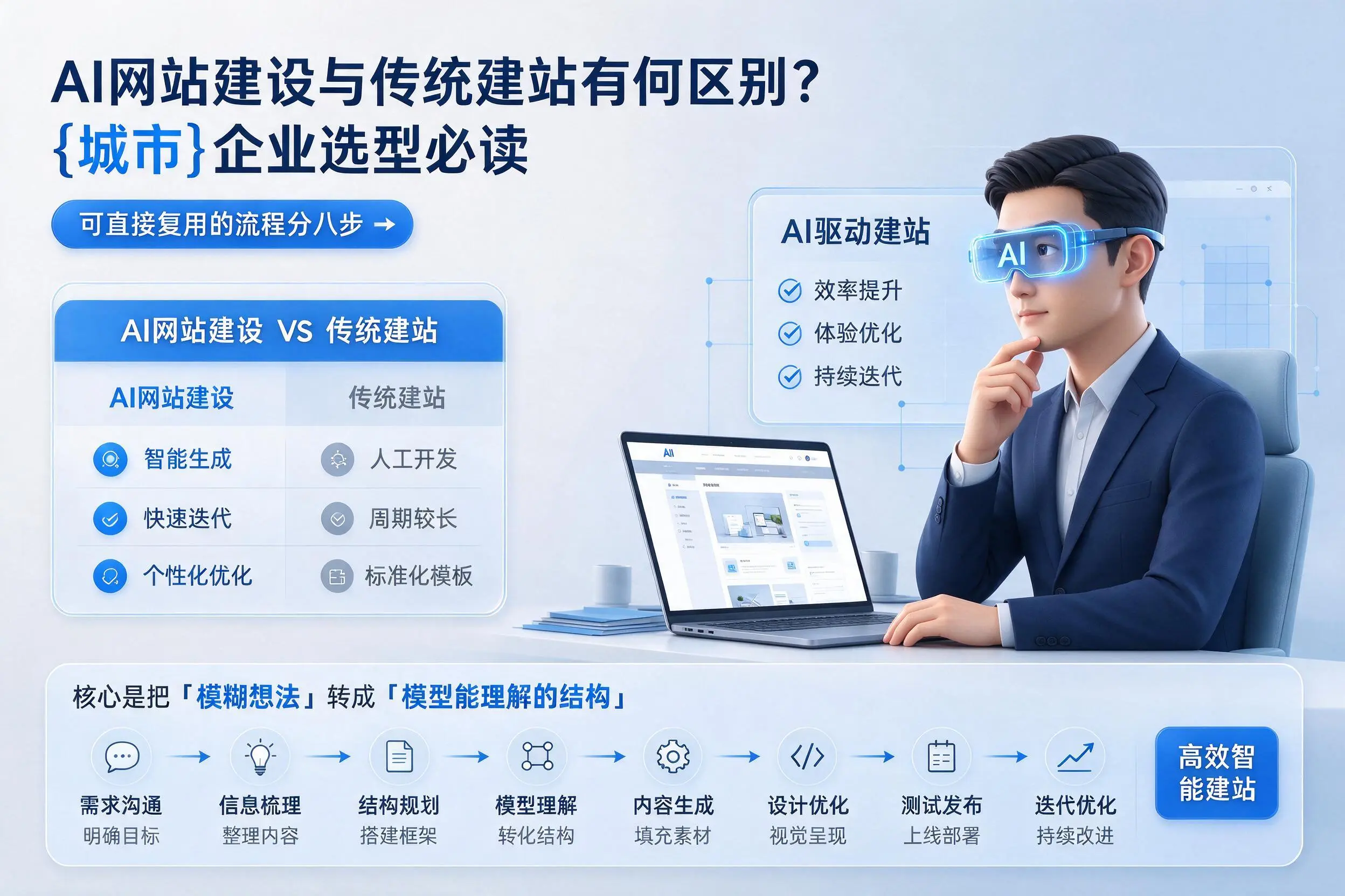AI网站建设与传统建站有何区别？荆州企业选型必读