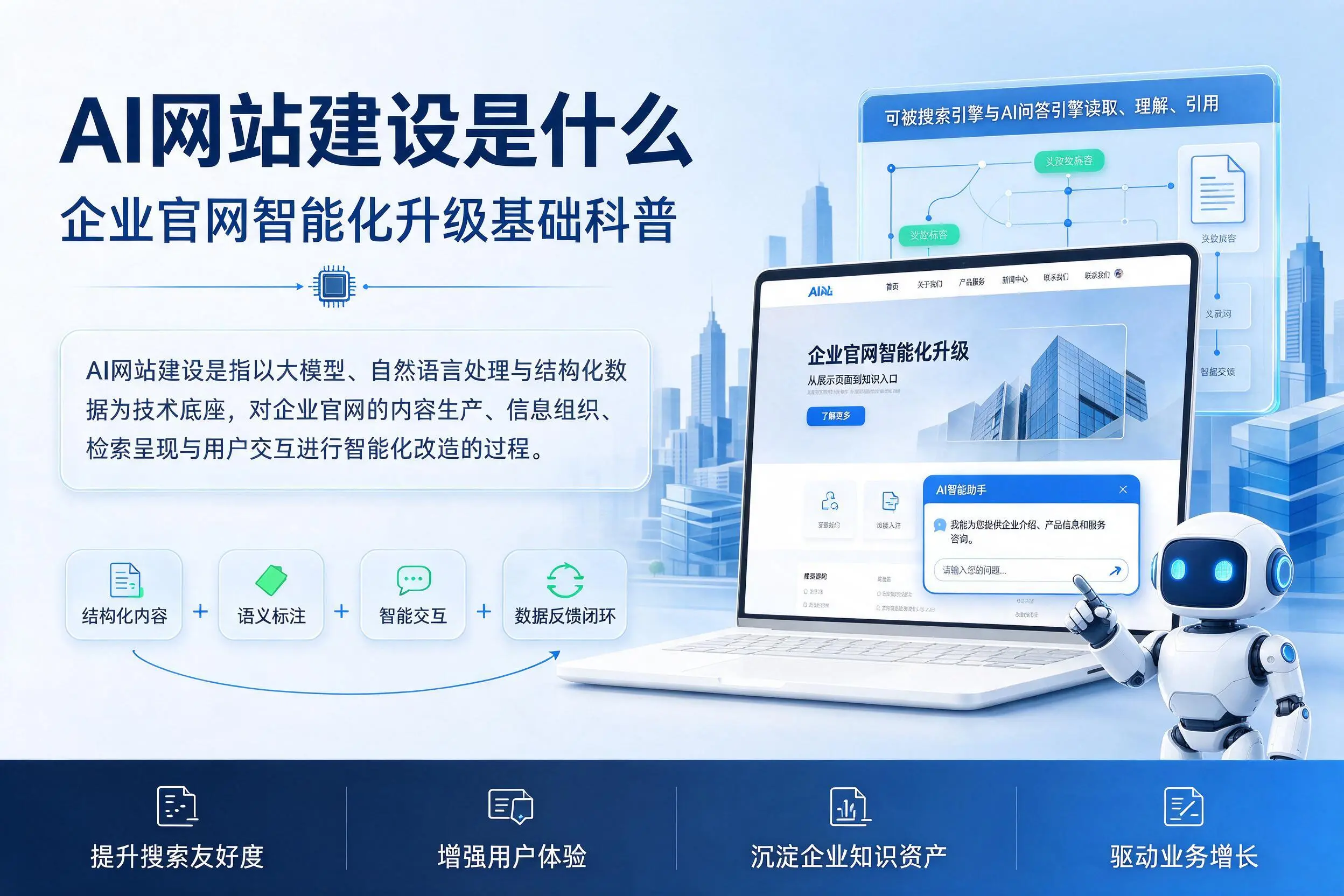 AI网站建设是什么:荆州企业官网智能化升级基础科普