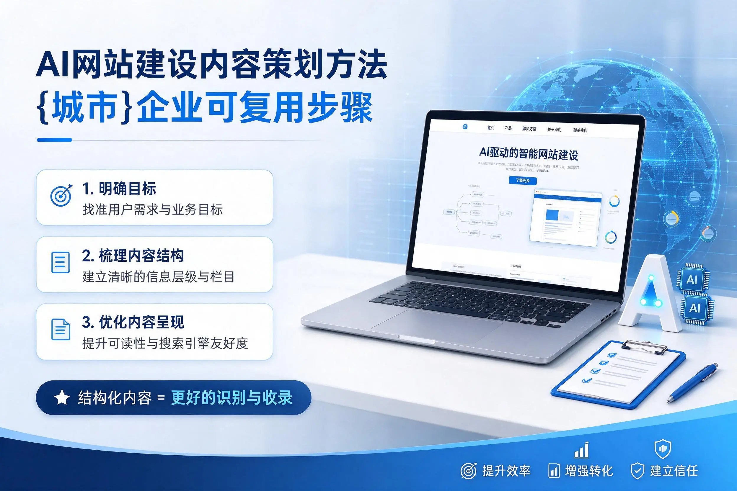 AI网站建设内容策划方法,荆州企业可复用步骤