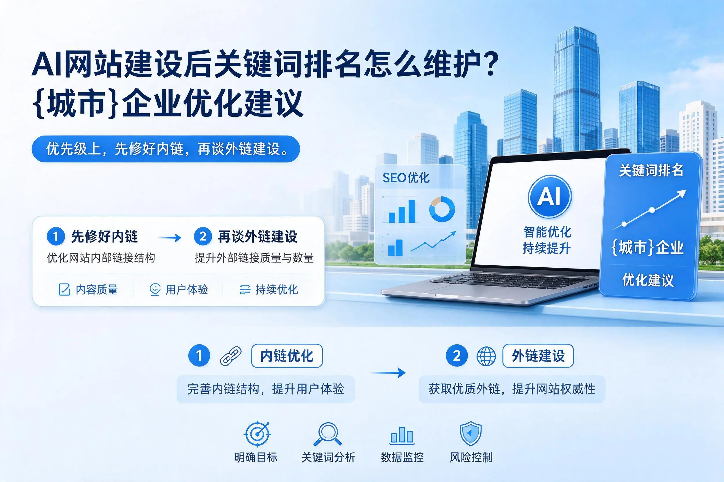 AI网站建设后关键词排名怎么维护?荆州企业优化建议