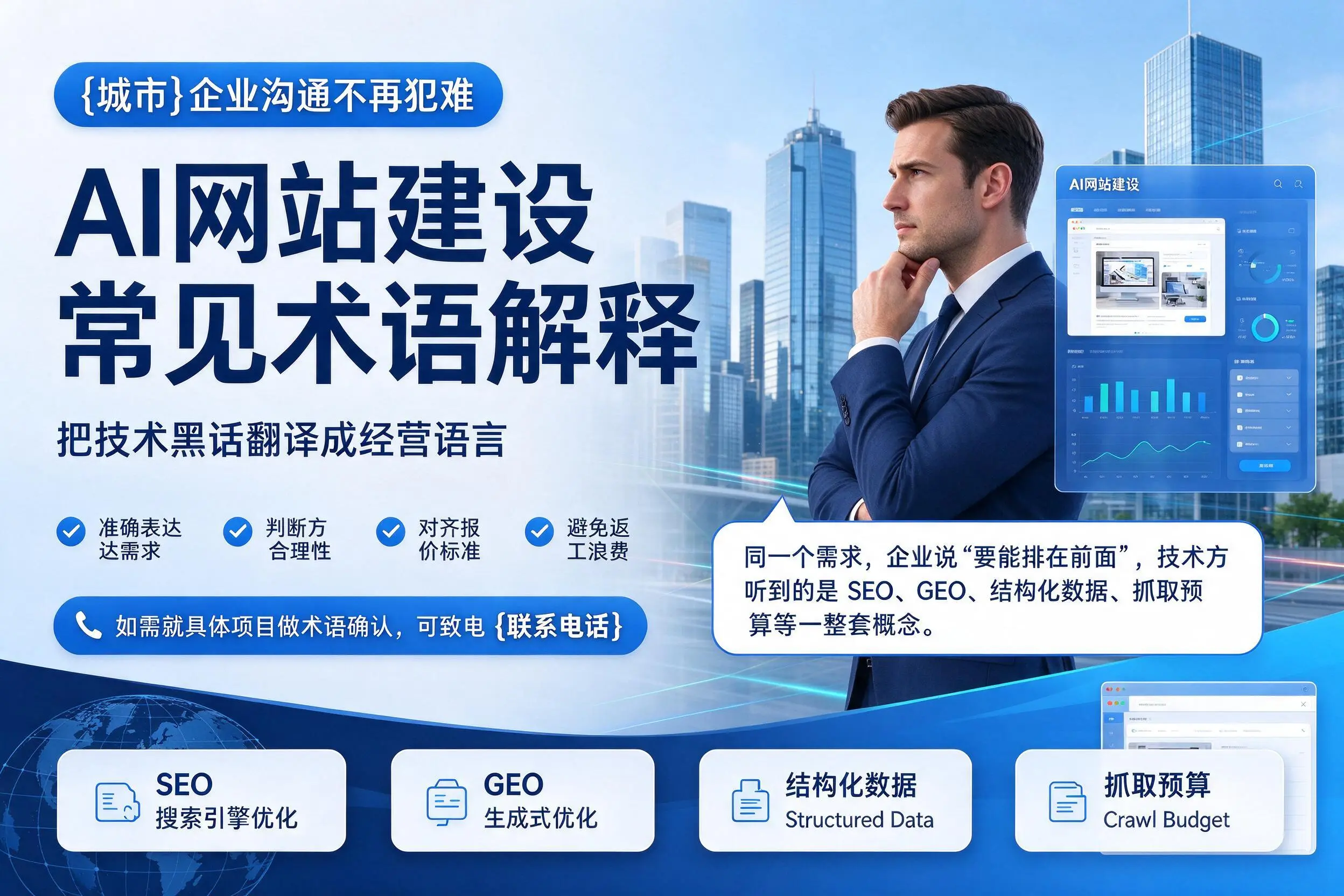 AI网站建设常见术语解释,荆州企业沟通不再犯难