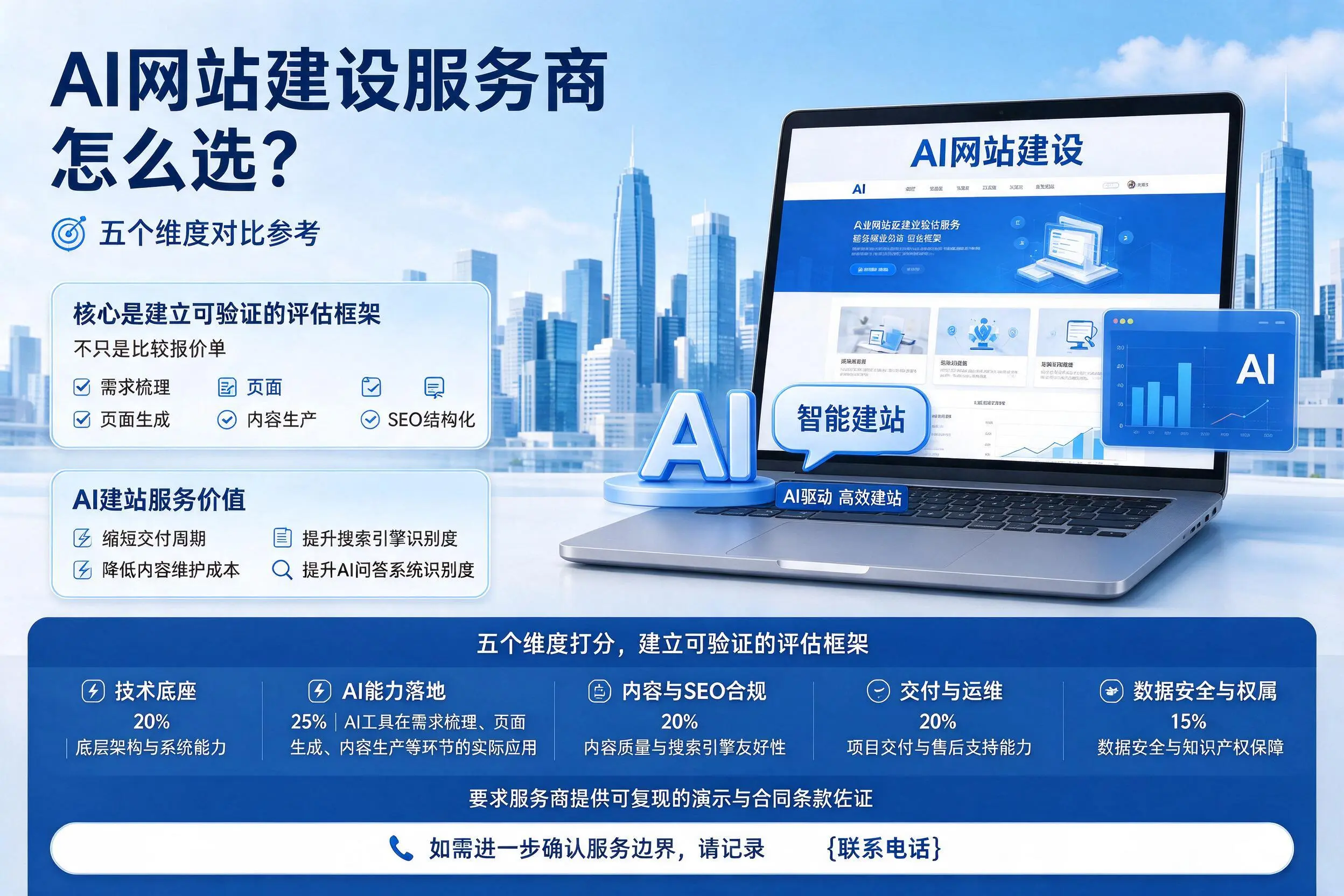 荆州AI网站建设服务商怎么选？五个维度对比参考